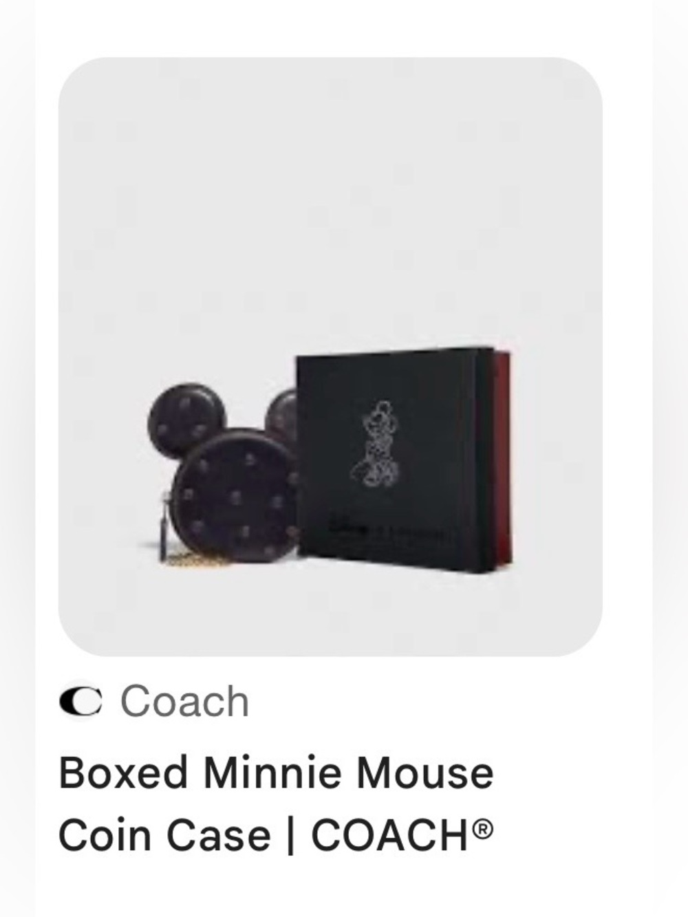 Coach Boxed Minnie Mouse Coin Case 37539B - Picture 6 of 8